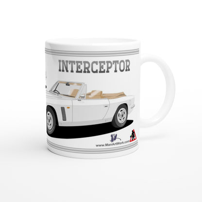 Jensen Interceptor Mk3 Convertible in White Art Mug