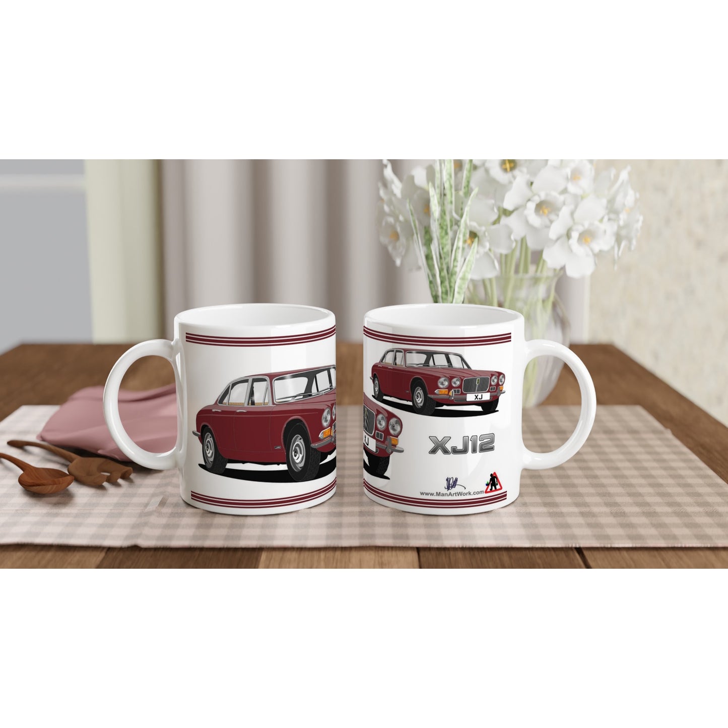 Jaguar XJ12 Mk1 in Red Art Mug