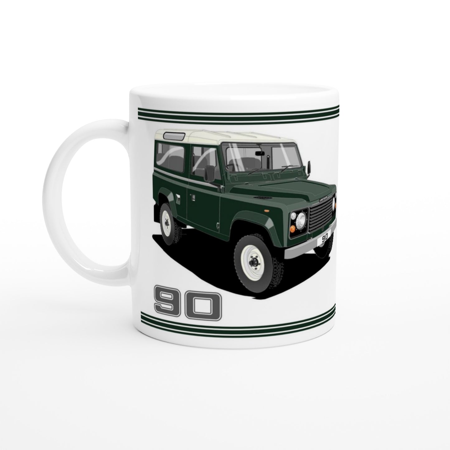 Land Rover 90 7 seater in Green  Art Mug