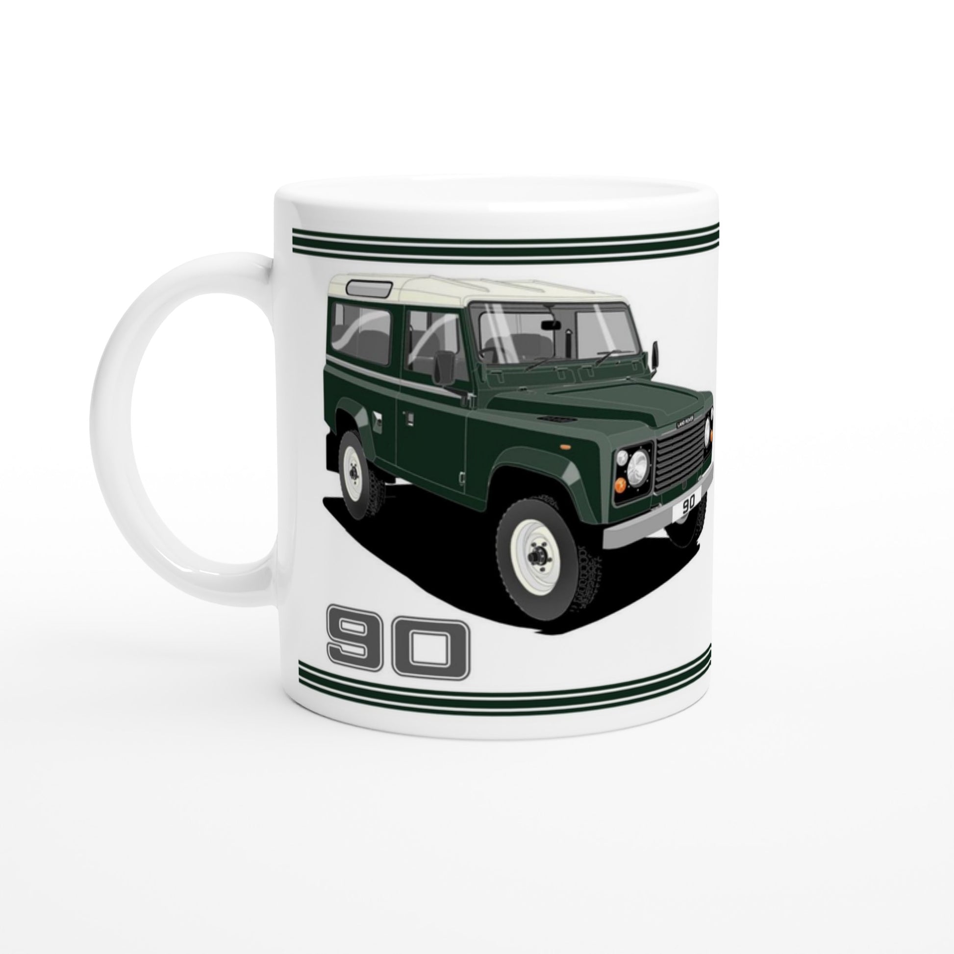 Land Rover 90 7 seater in Green  Art Mug