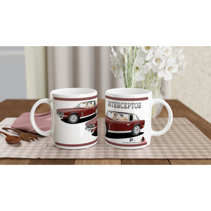 Jensen Interceptor Mk3 Coupe in Red Art Mug
