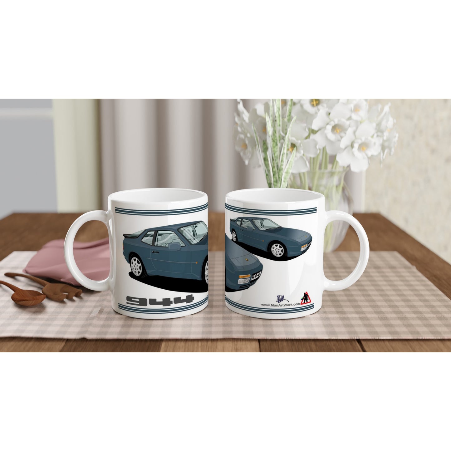 Porsche 944 MK2 in Blue Art Mug