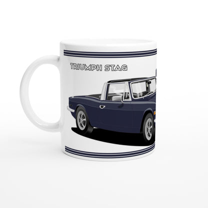 Triumph Stag Royal Blue and Black Art Mug