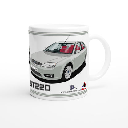 Ford Mondeo ST220  in Silver & Red Art Mug