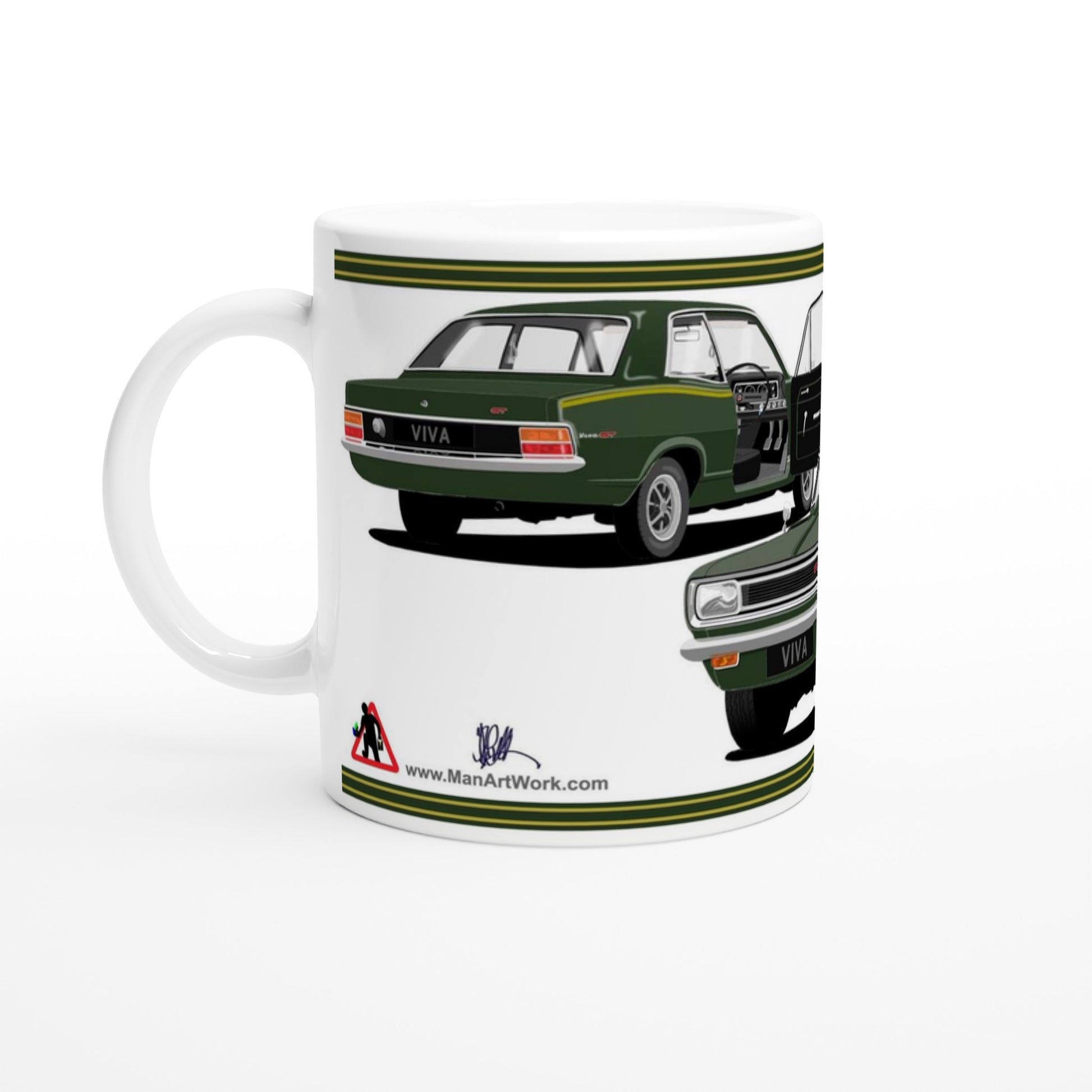Vauxhall Viva HB GT in Green Car Mug