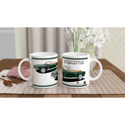 Jensen Interceptor Mk3 Convertible in Green Art Mug