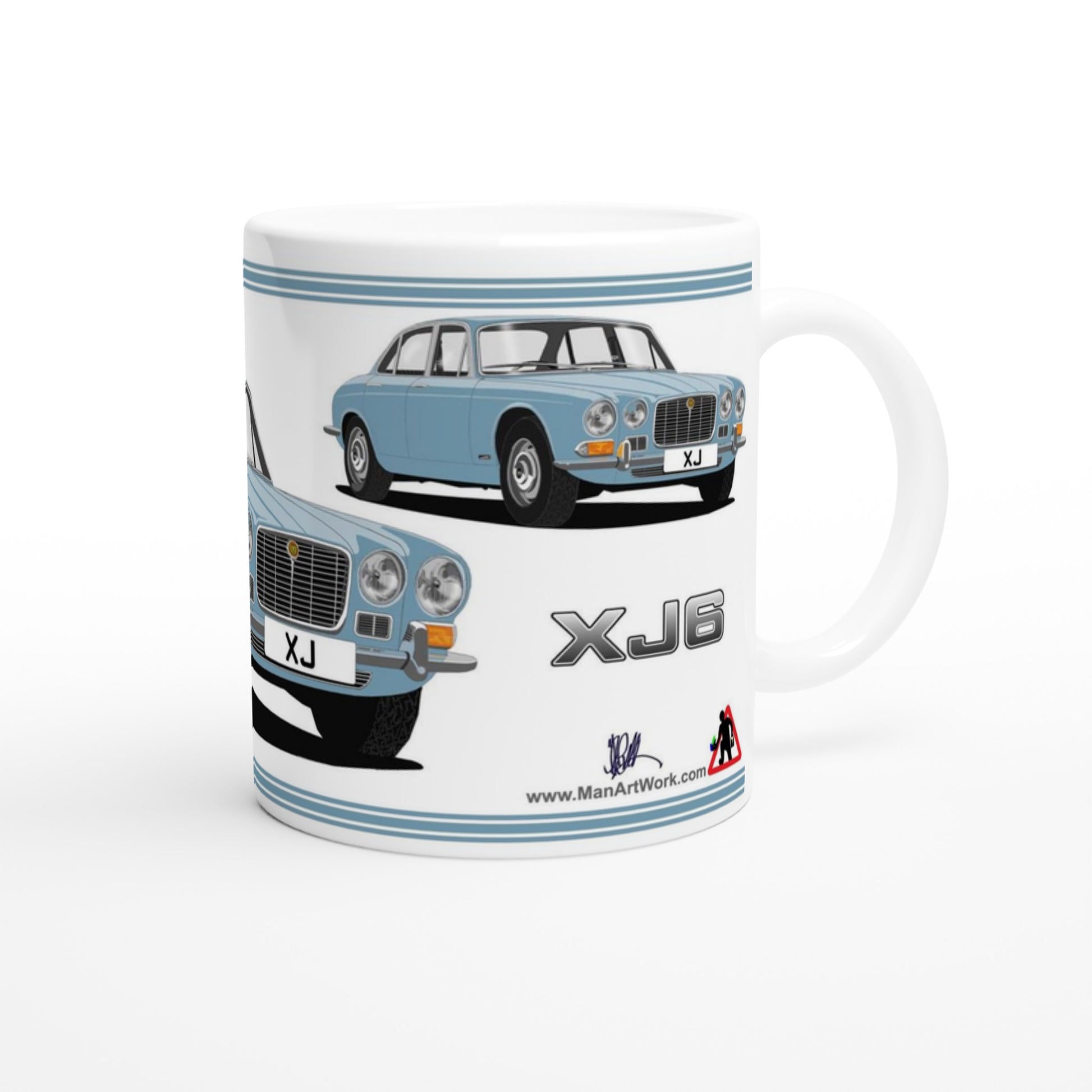 Jaguar XJ6 Mk1 in Blue Art Mug
