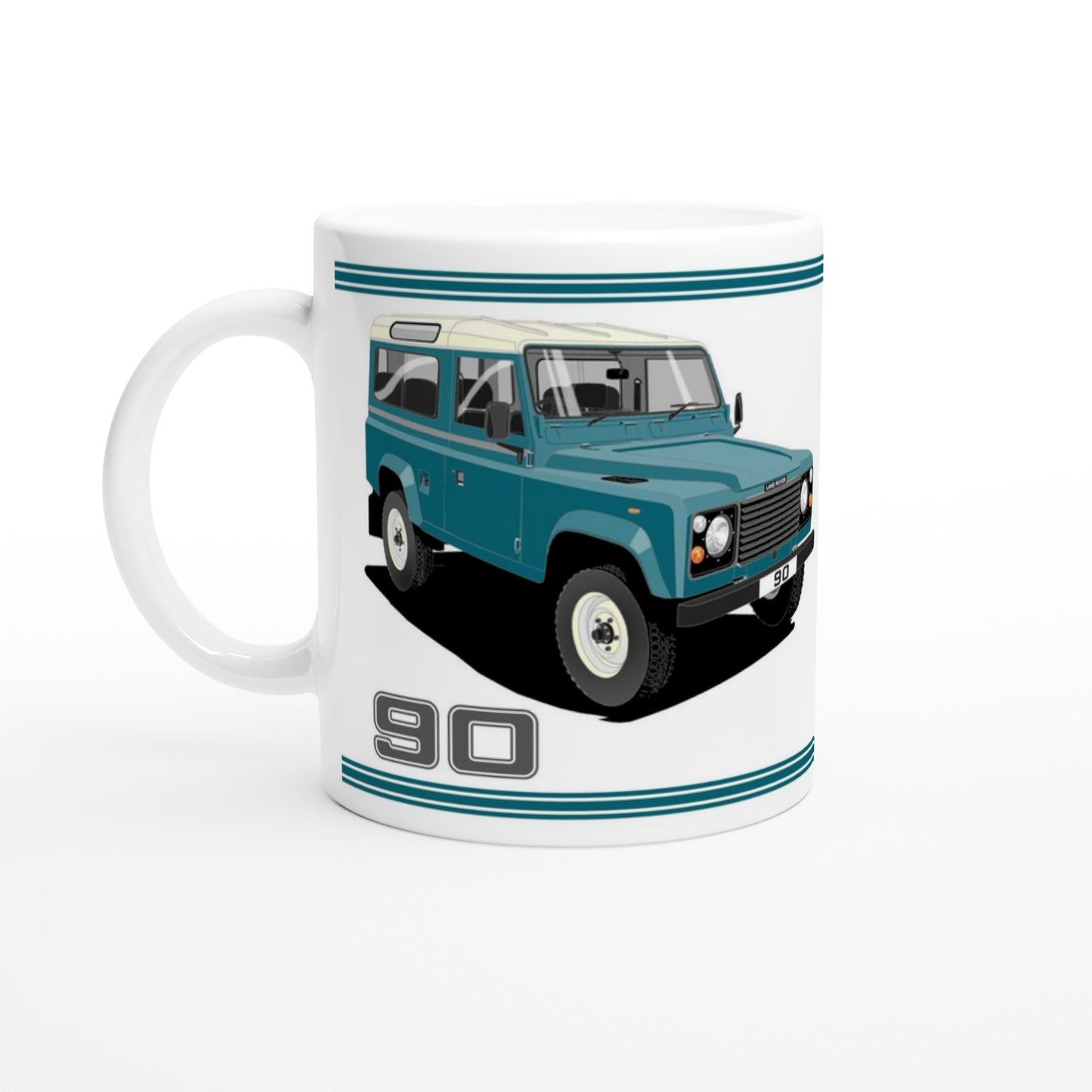 Land Rover 90 7 seater in Blue  Art Mug