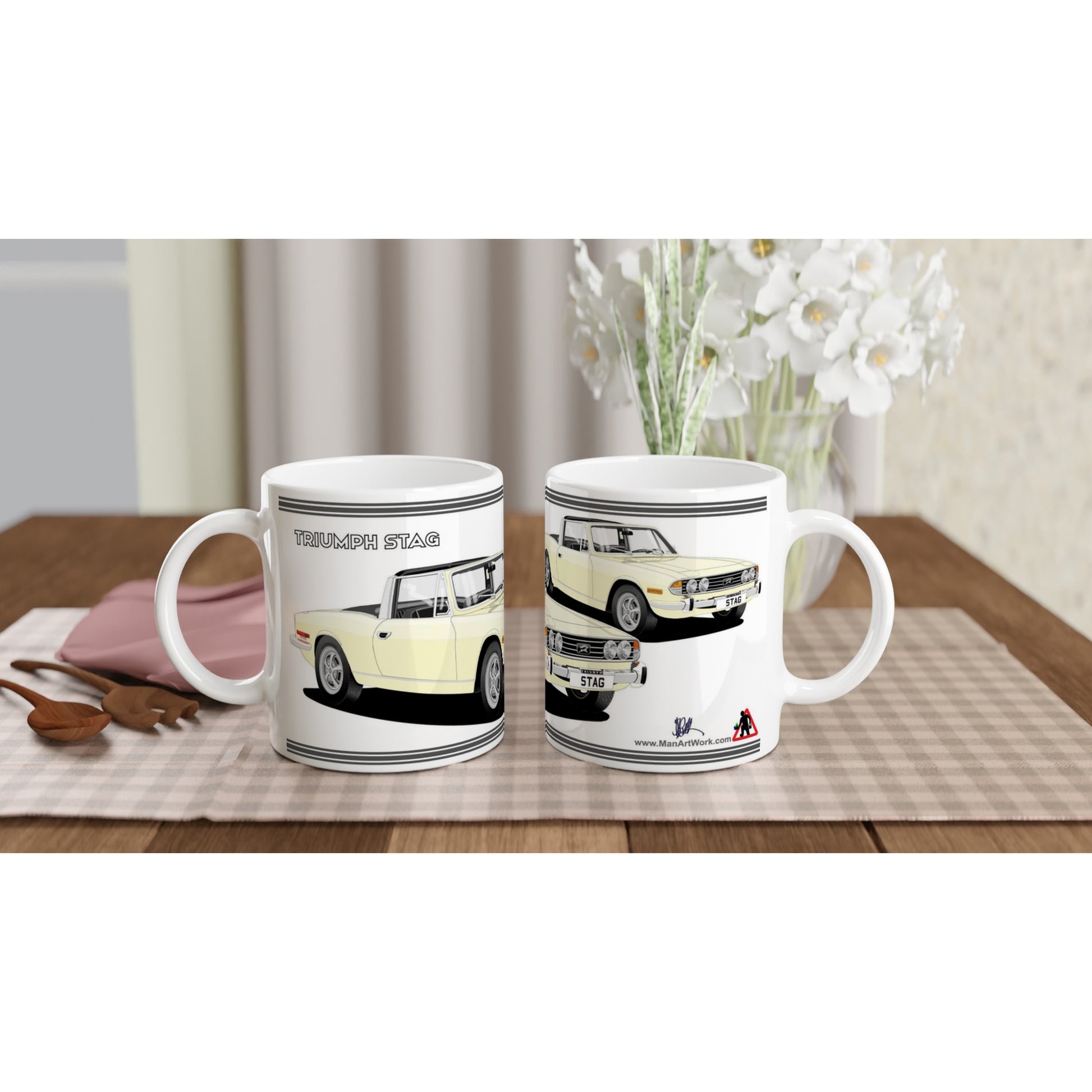 Triumph Stag Jasmine and Black Car Mug - Federal
