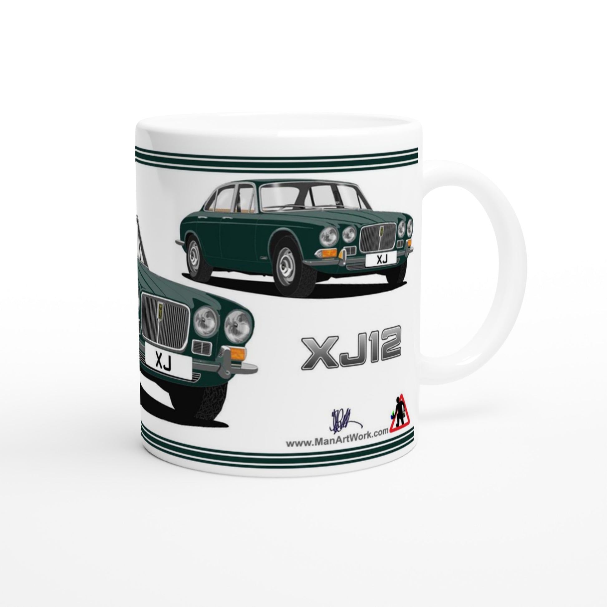 Jaguar XJ12 Mk1 in Dark-Green Art Mug