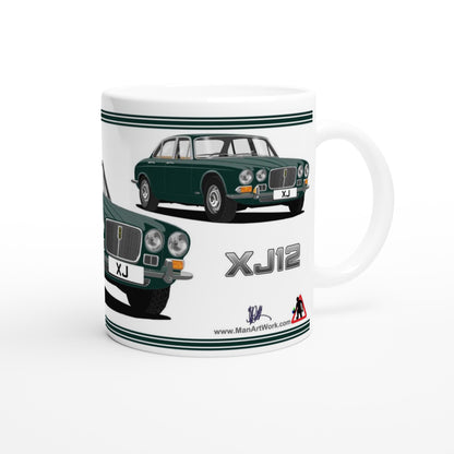 Jaguar XJ12 Mk1 in Dark-Green Art Mug