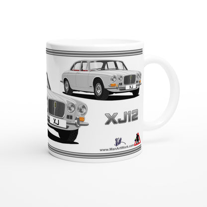 Jaguar XJ12 Mk1 in Silver Art Mug