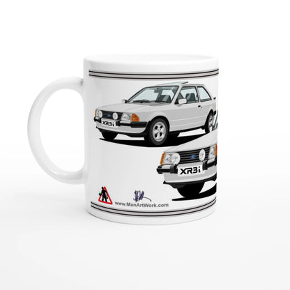 Ford Escort Mk3 XR3i in Silver Art Mug
