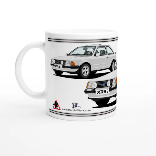 Ford Escort Mk3 XR3i in Silver Art Mug