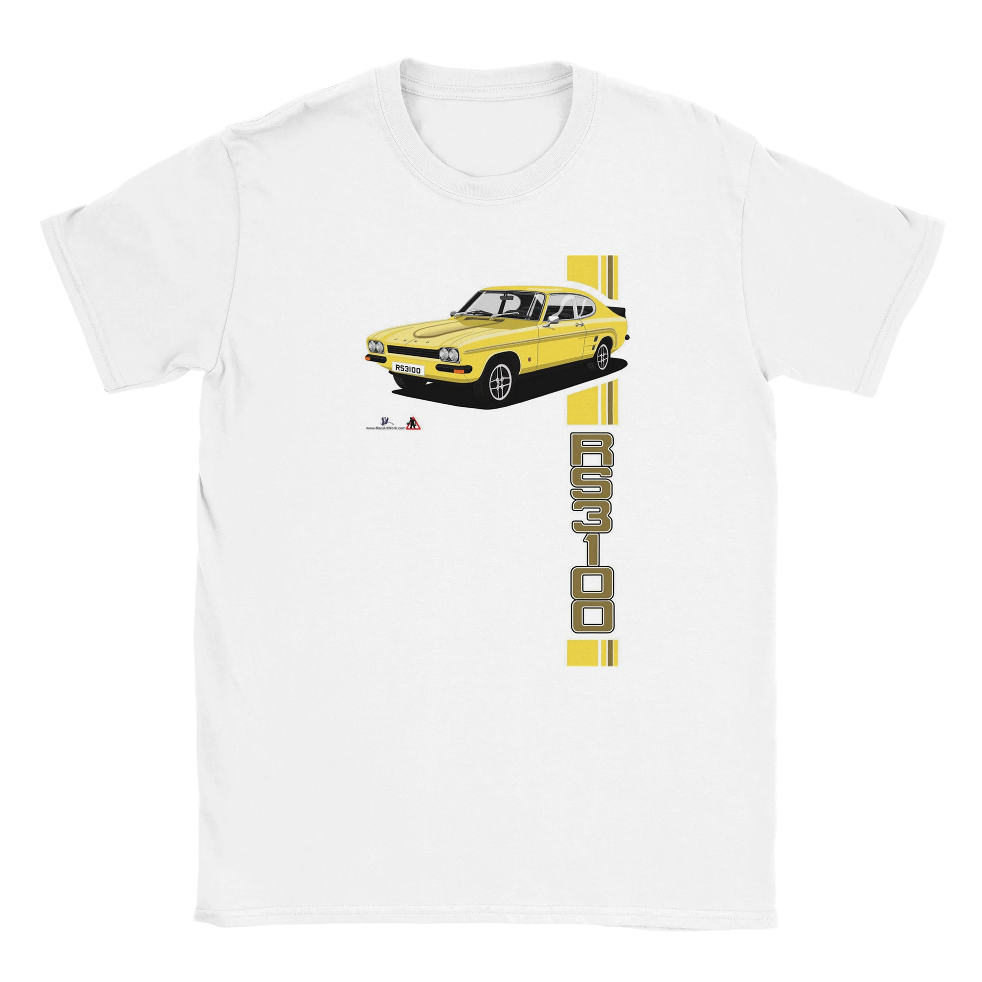 Ford Capri Mk1 RS3100 in Yellow T Shirt