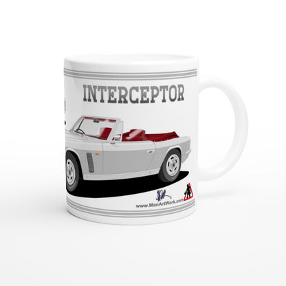 Jensen Interceptor Mk3 Convertible in Silver Art Mug