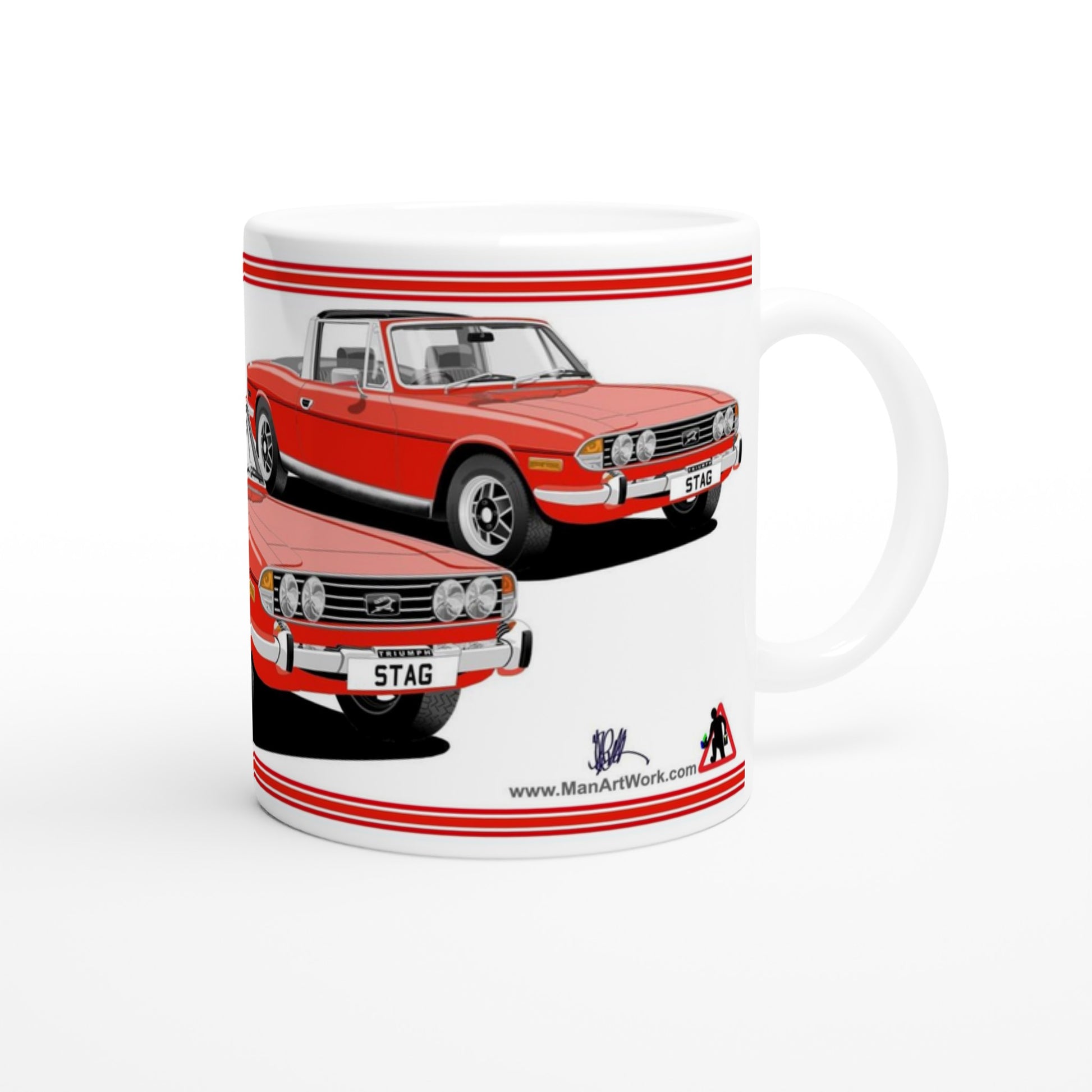 Triumph Stag Pimento Red and Black 76-77 Car Mug