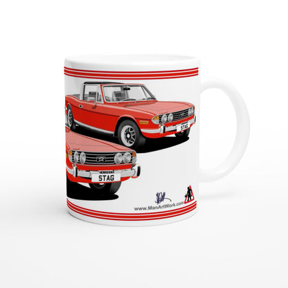 Triumph Stag Pimento Red and Black 76-77 Car Mug