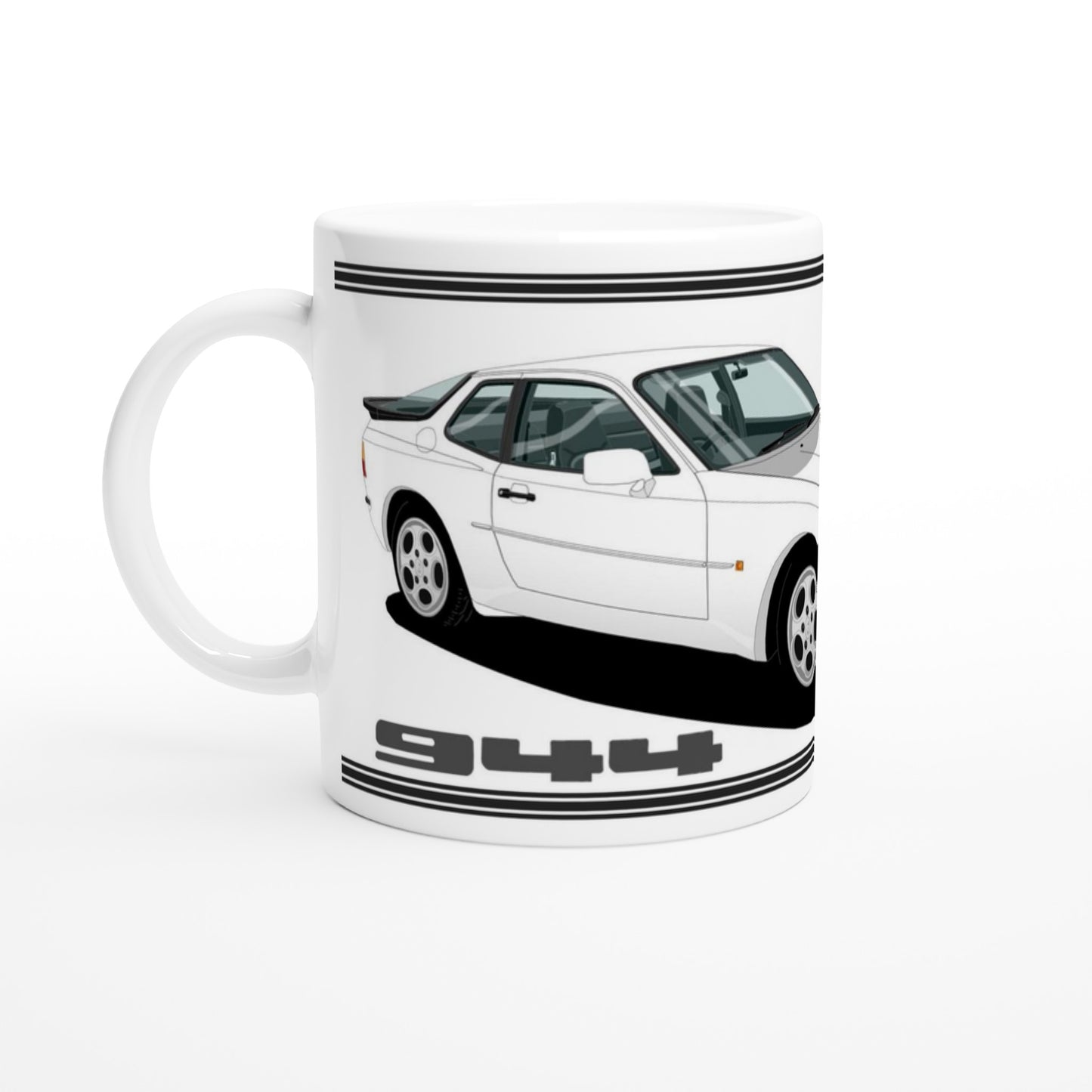 Porsche 944 Mk1 in White Art Mug