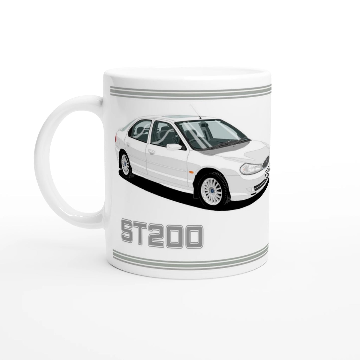 Ford Mondeo ST200 Hatchback in White Art Mug
