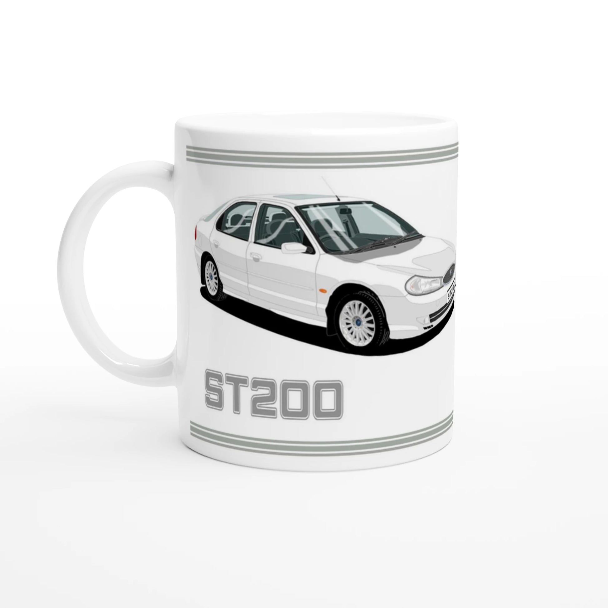 Ford Mondeo ST200 Hatchback in White Art Mug