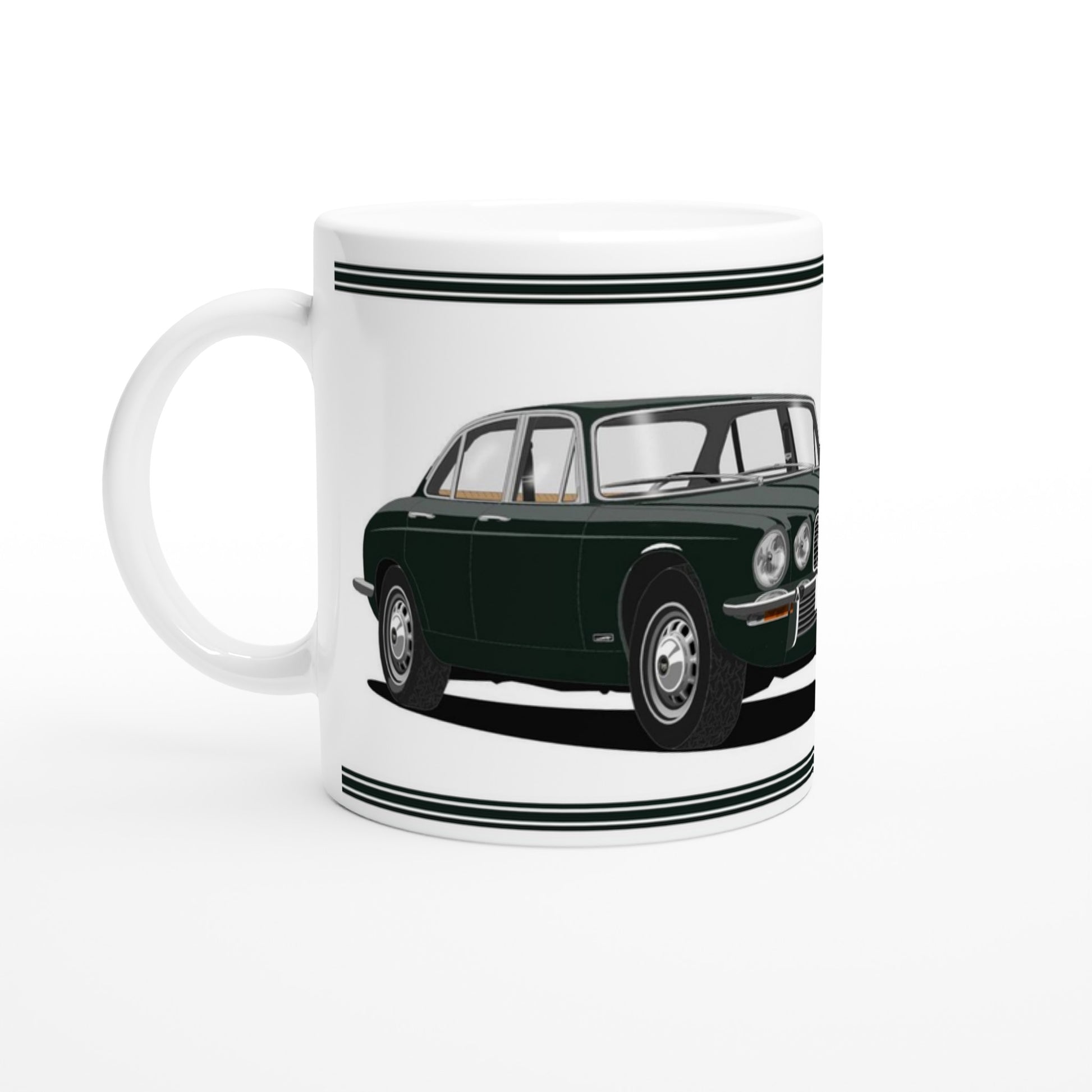 Jaguar XJ6 Mk2 in Green Art Mug