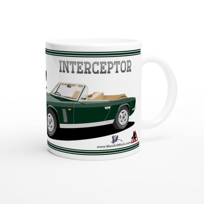 Jensen Interceptor Mk3 Convertible in Green Art Mug