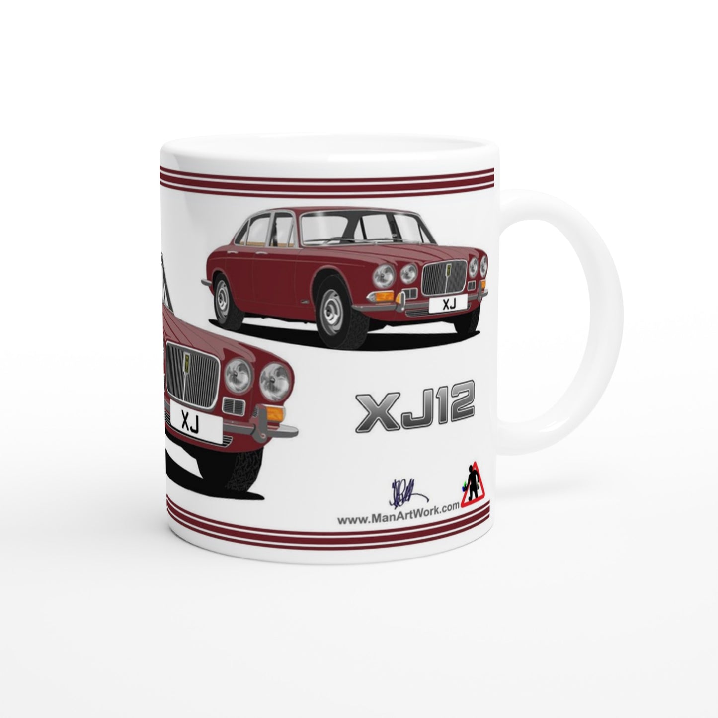 Jaguar XJ12 Mk1 in Red Art Mug