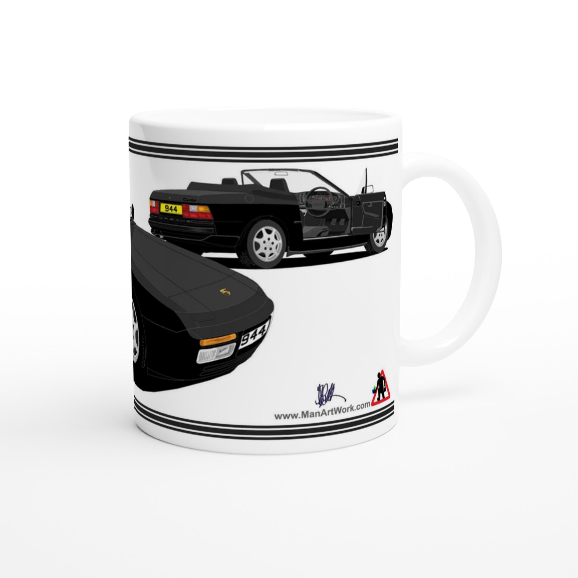 Porsche 944 MK2 Cabriolet in Black Art Mug