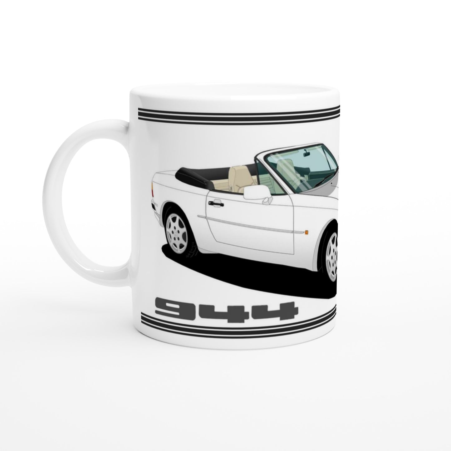 Porsche 944 MK2 Cabriolet in White Art Mug
