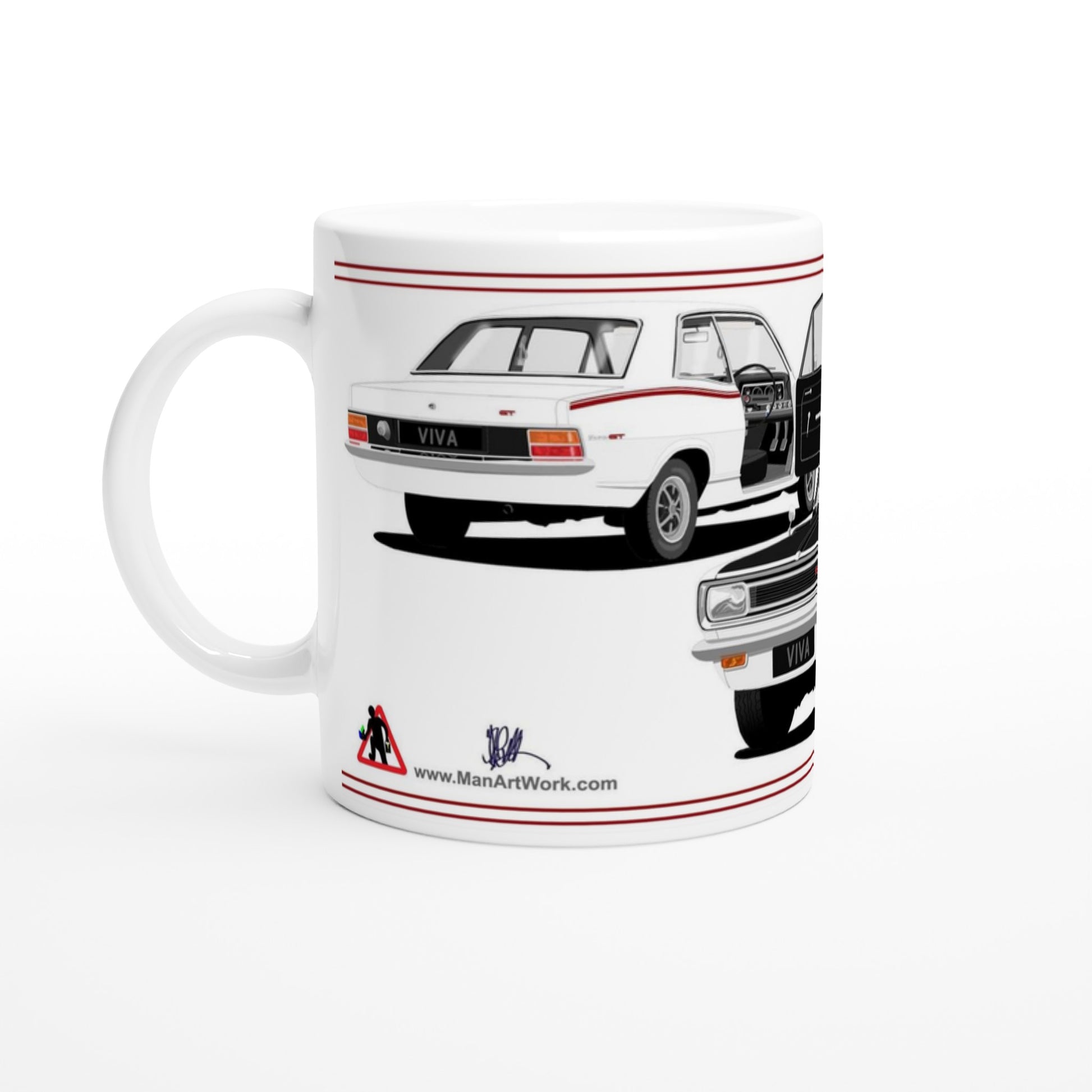 Vauxhall Viva HB GT in White Car Mug