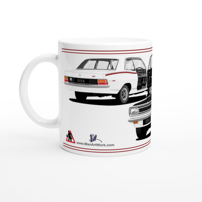 Vauxhall Viva HB GT in White Car Mug