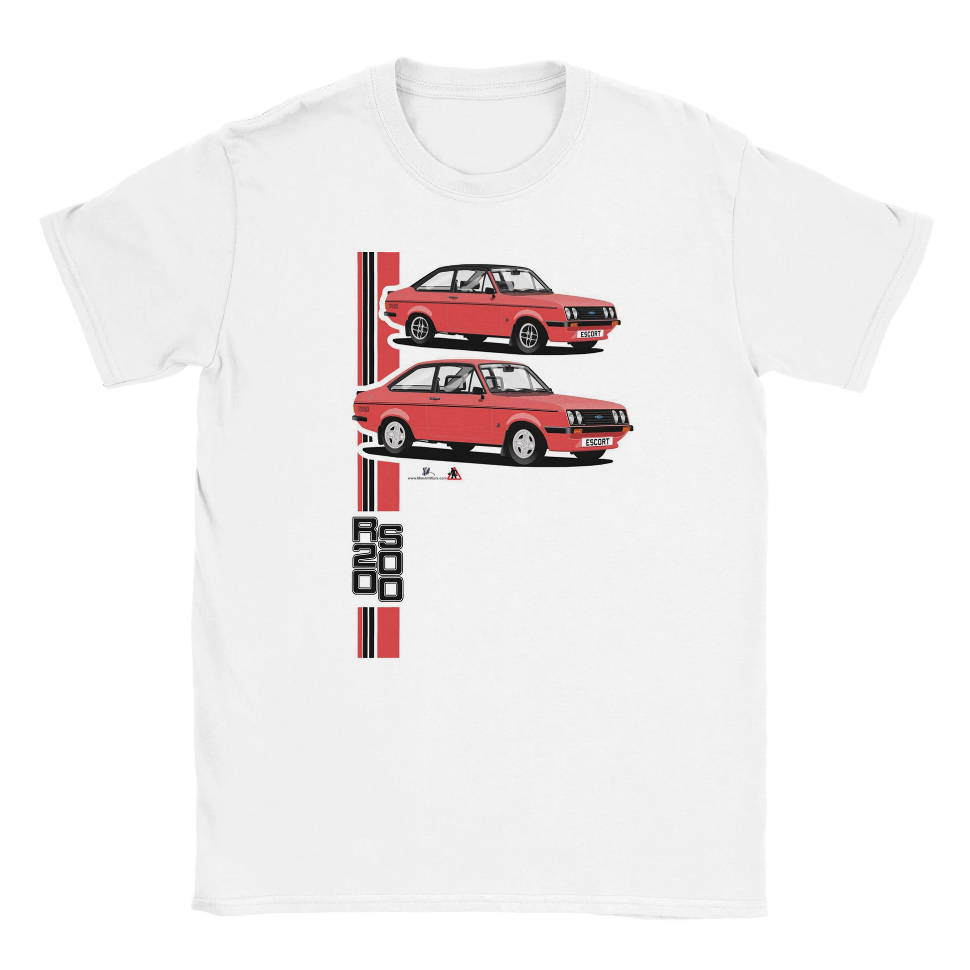 Ford Escort Mk2 RS2000 T Shirt (Sporty Red Car)