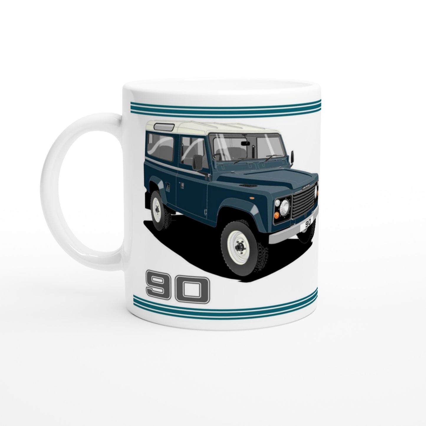 Land Rover 90 7 seater in Dark Blue  Art Mug