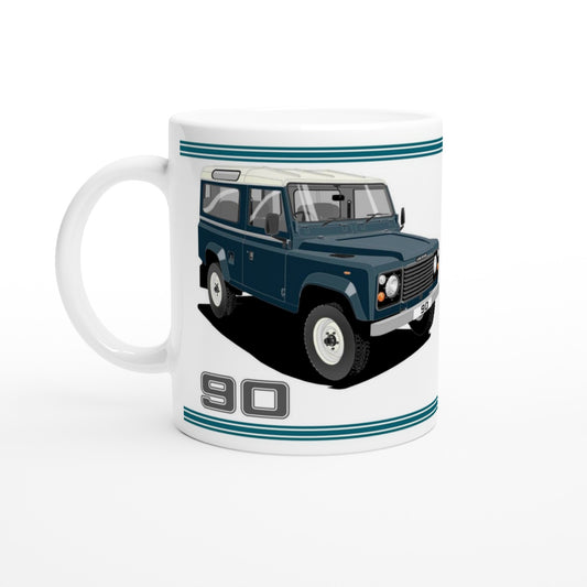 Land Rover 90 7 seater in Dark Blue  Art Mug