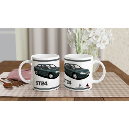 Ford Mondeo ST24 Hatchback in Green Art Mug