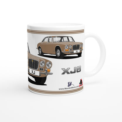 Jaguar XJ6 Mk1 in Brown Art Mug