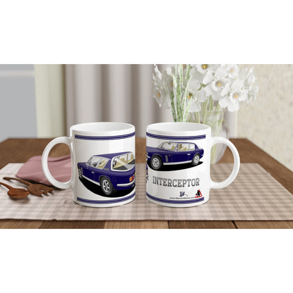 Jensen Interceptor Mk3 in Blue & Beige Art Mug