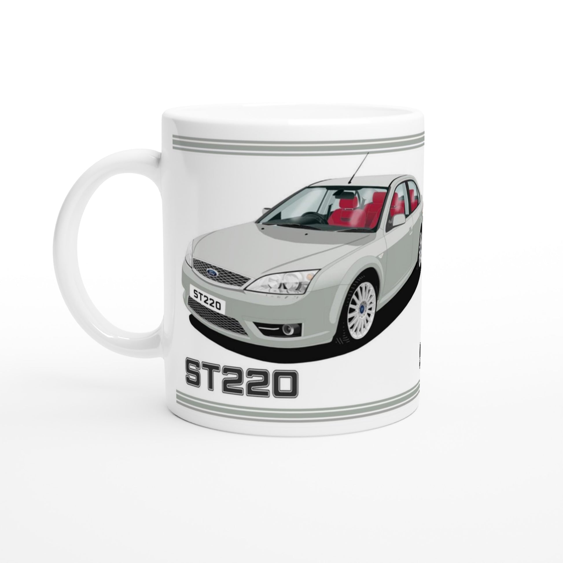 Ford Mondeo ST220  in Silver & Red Art Mug