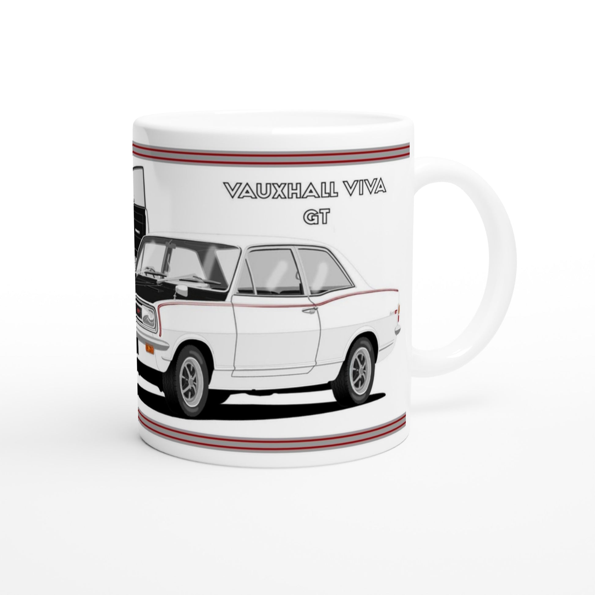 Vauxhall Viva HB GT Mk1 (Rostyles) in White Car Mug