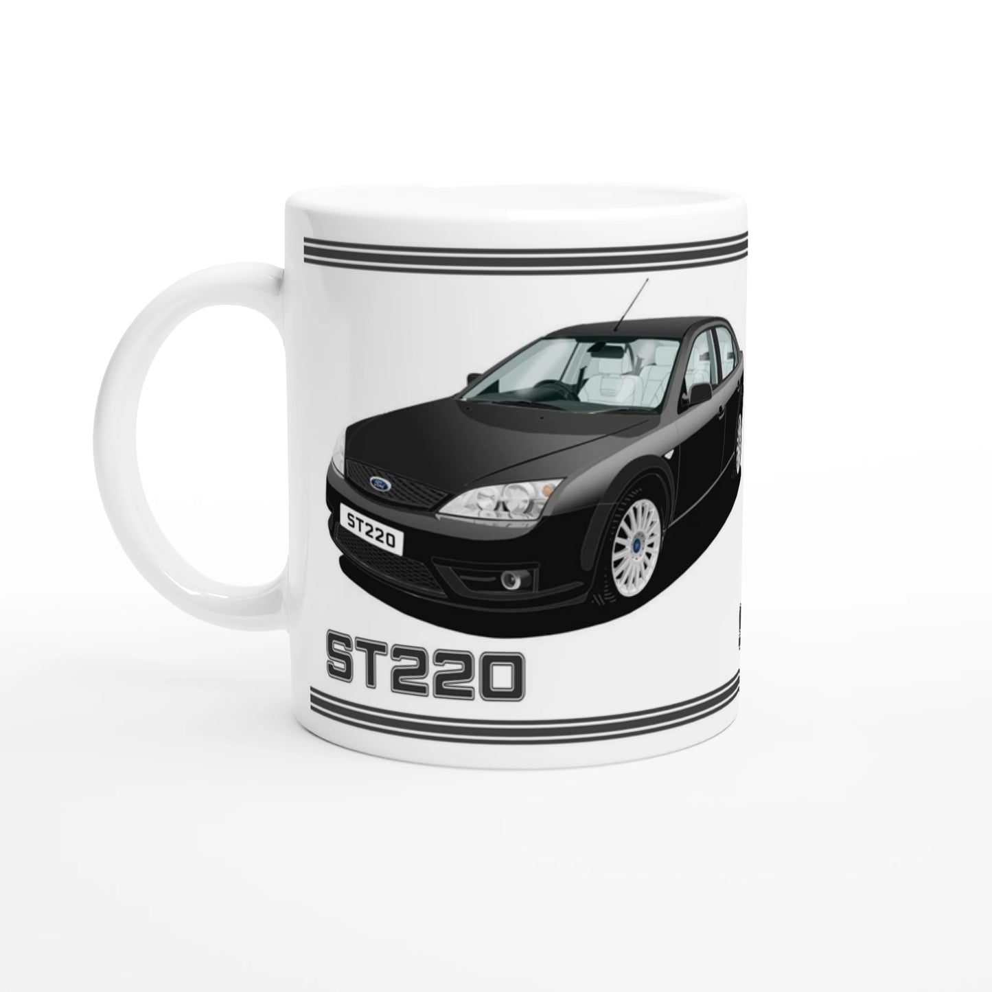 Ford Mondeo ST220  in Black & White Art Mug