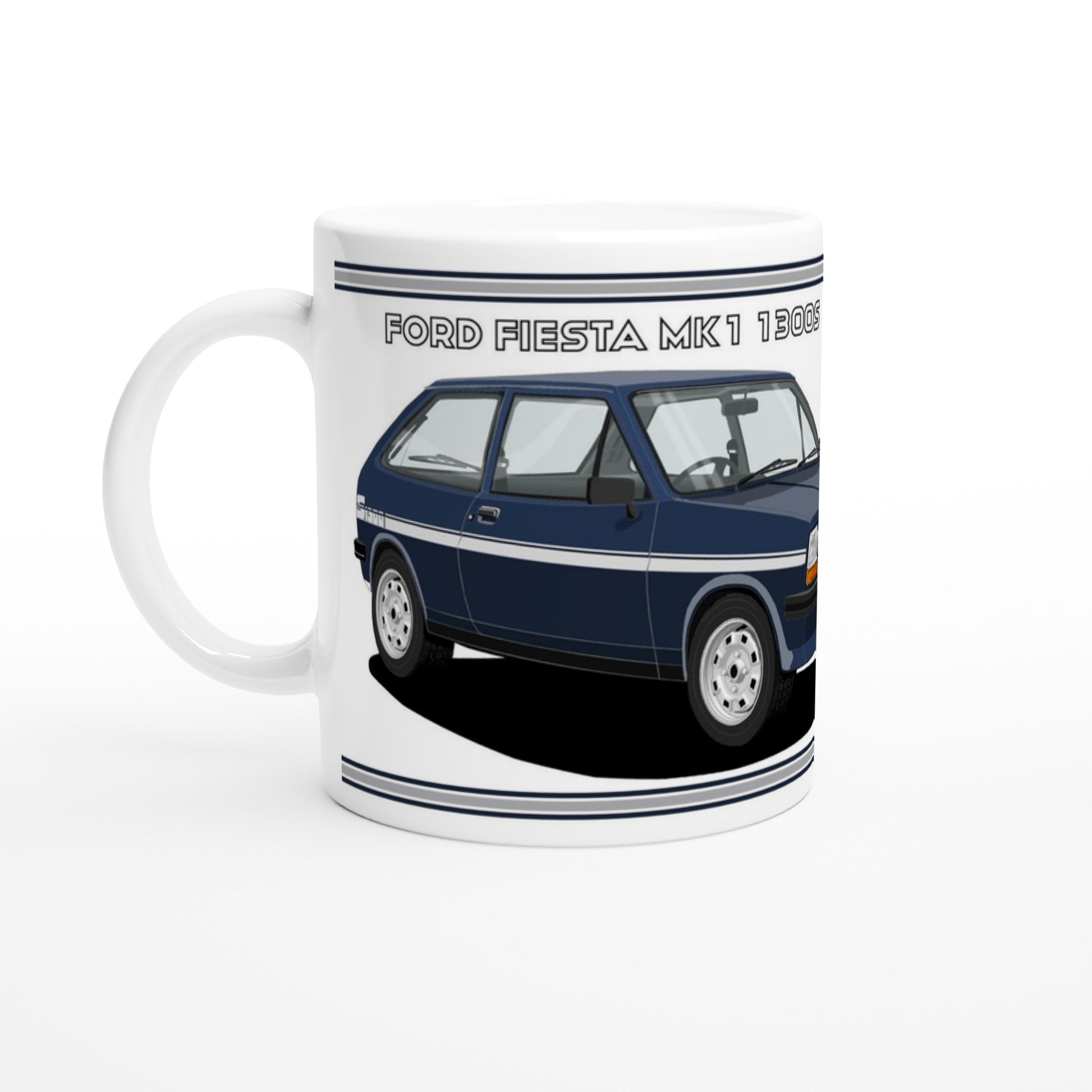 Ford Fiesta Mk1 1300S in Blue Art Mug