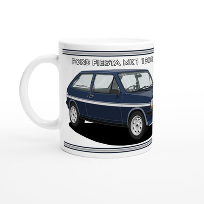Ford Fiesta Mk1 1300S in Blue Art Mug