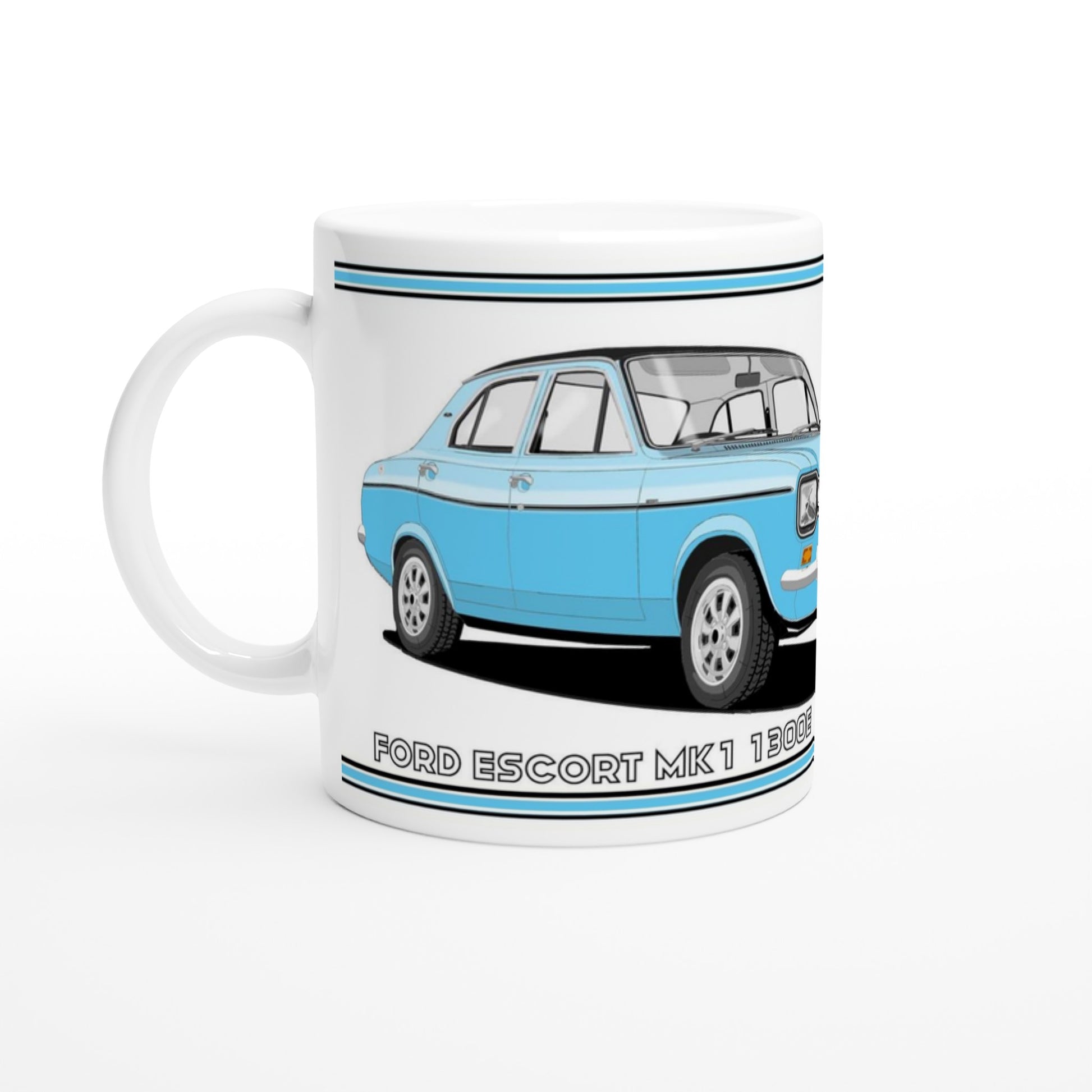 Ford Escort Mk1 1300E 4 Door Blue Art Mug