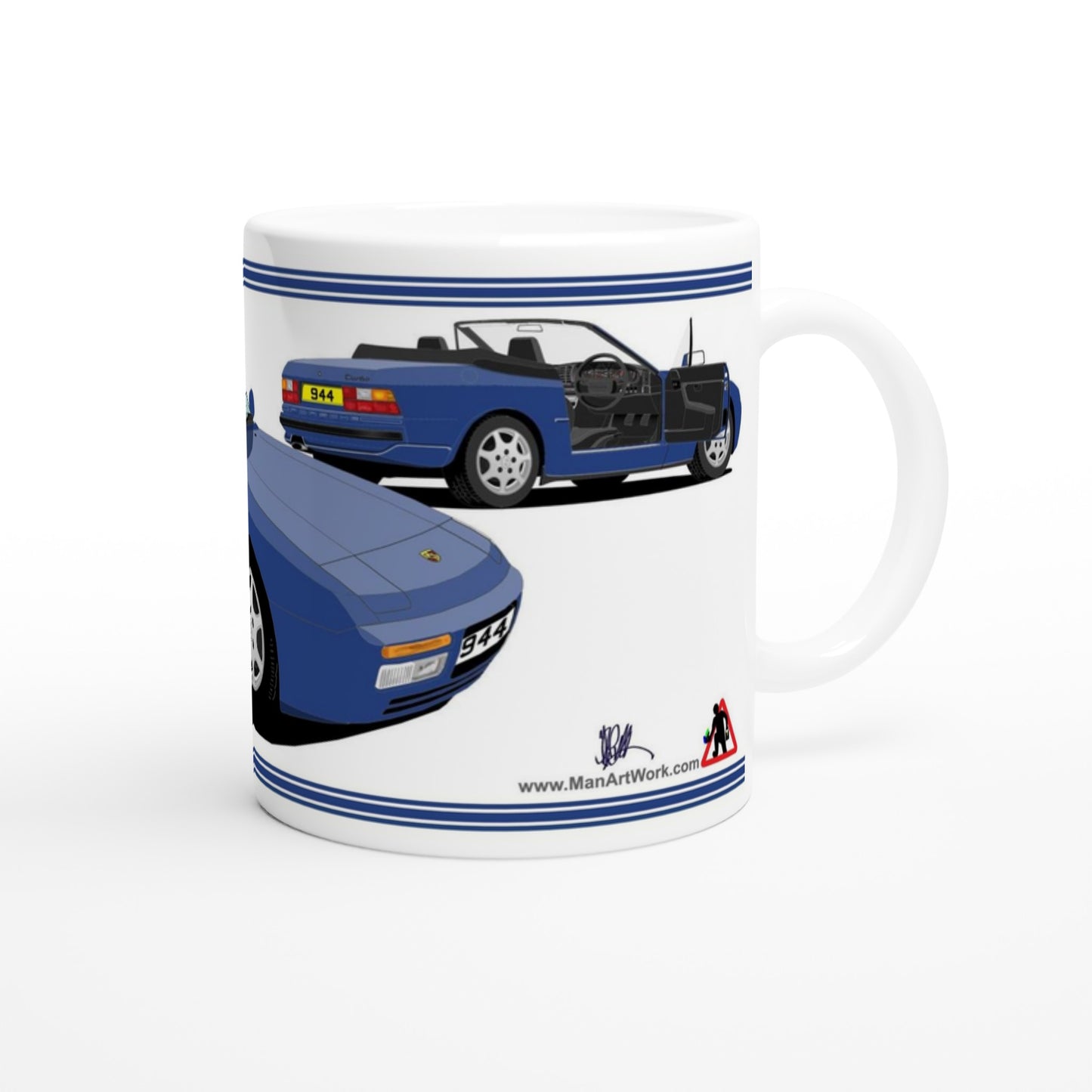 Porsche 944 MK2 Cabriolet in Blue Art Mug