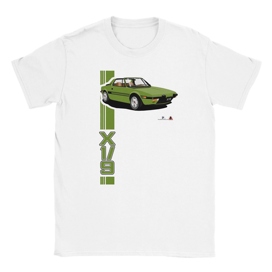 Fiat X1/9 in  Green Art T Shirt