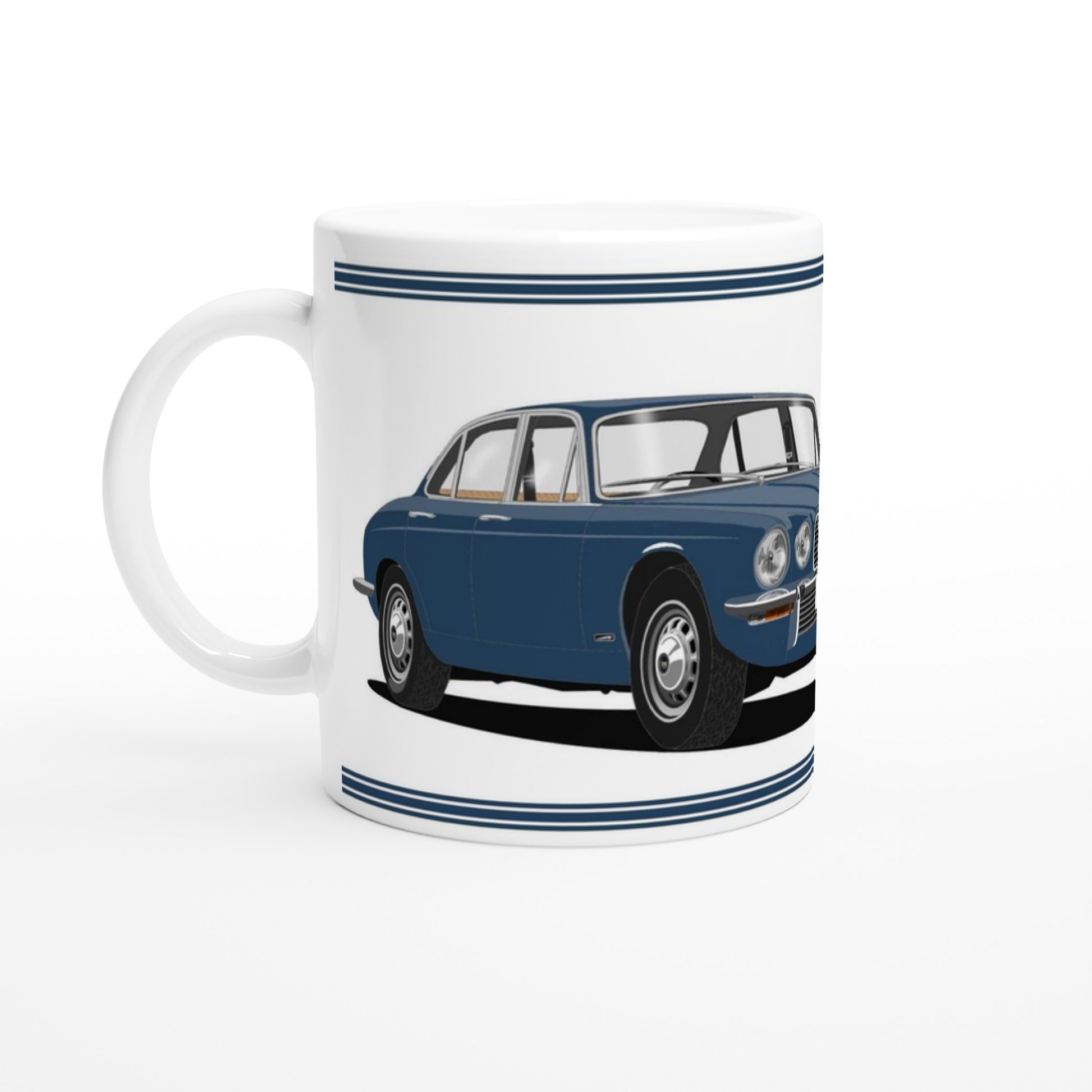 Jaguar XJ6 Mk2 in Blue Art Mug