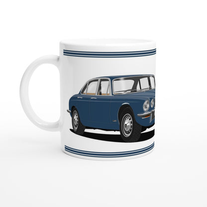 Jaguar XJ6 Mk2 in Blue Art Mug