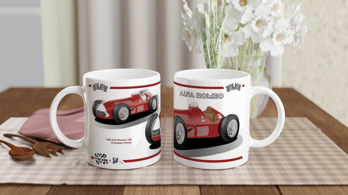 Alfa Romeo 158 F1 Motor Racing Art Mug