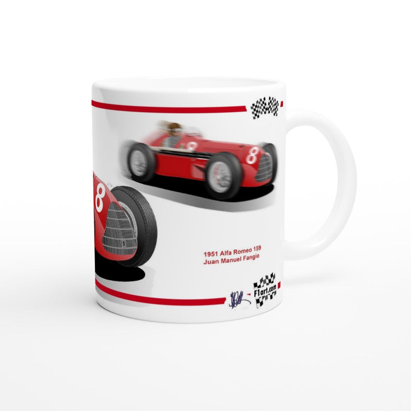 Alfa Romeo 159 F1 Motor Racing Art Mug